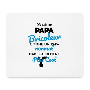 Papa bricoleur comme un papa normal mais plus cool - Tapis de souris (format paysage) - blanc - Devant