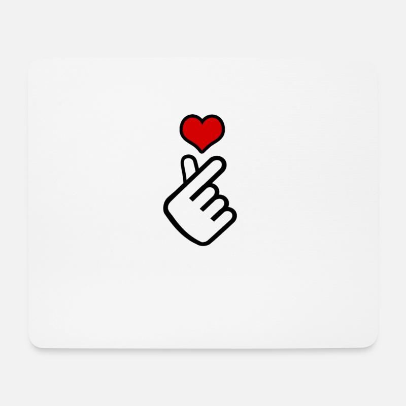 Koreanisches Fingerherz - Mousepad (Querformat) - Weiß