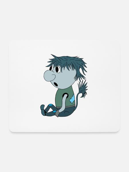 Blue Troll - Mousepad (Querformat) - Weiß