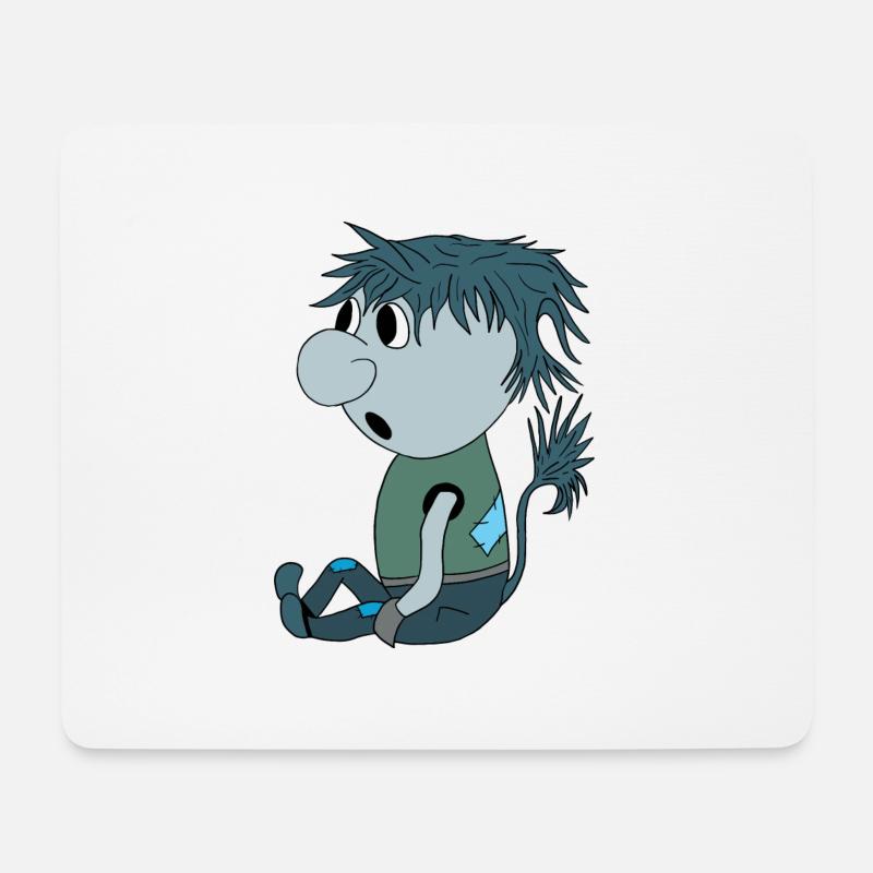 Blue Troll - Mousepad (Querformat) - Weiß
