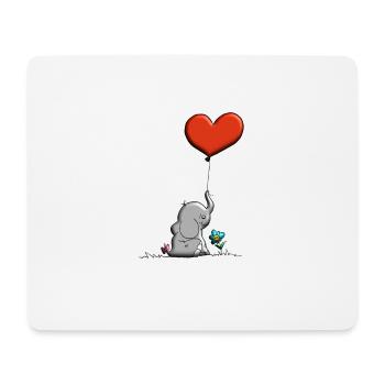 baby elephant - Mouse Pad (horizontal) - white - Front