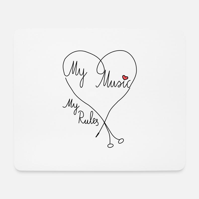 my music - my rules - Mousepad (Querformat) - Weiß