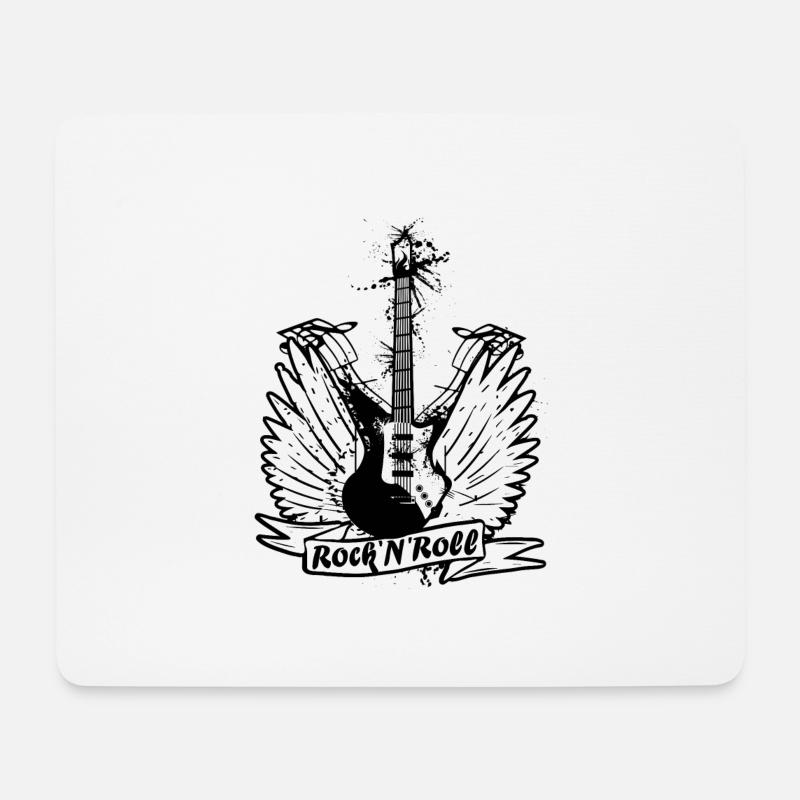 ROCK N ROLL ANGEL - Mousepad (Querformat) - Weiß