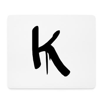 letter K - Mouse Pad (horizontal) - white - Front