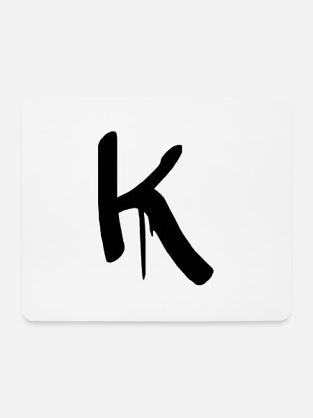 buchstabe K - Mousepad (Querformat) - Weiß