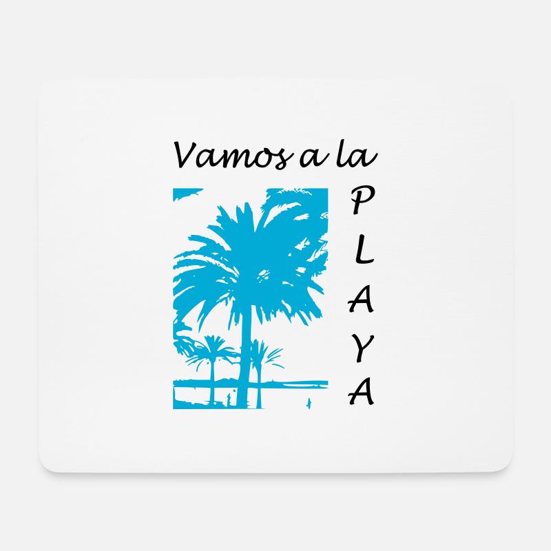 vamos a la playa - Mousepad (Querformat) - Weiß