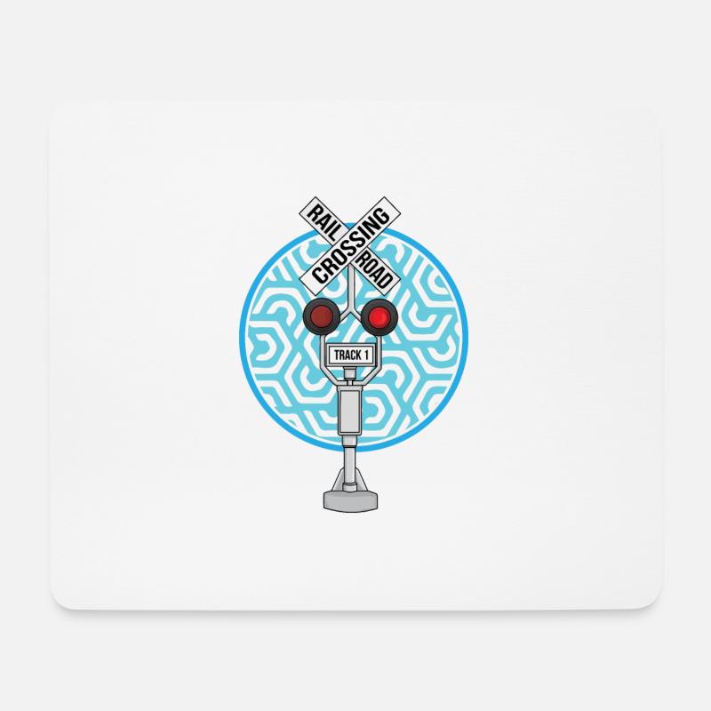 Rail Road Crossing - Mousepad (Querformat) - Weiß