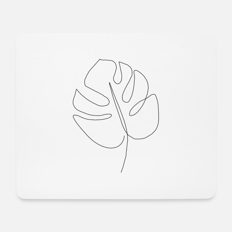 pflanze - Mousepad (Querformat) - Weiß
