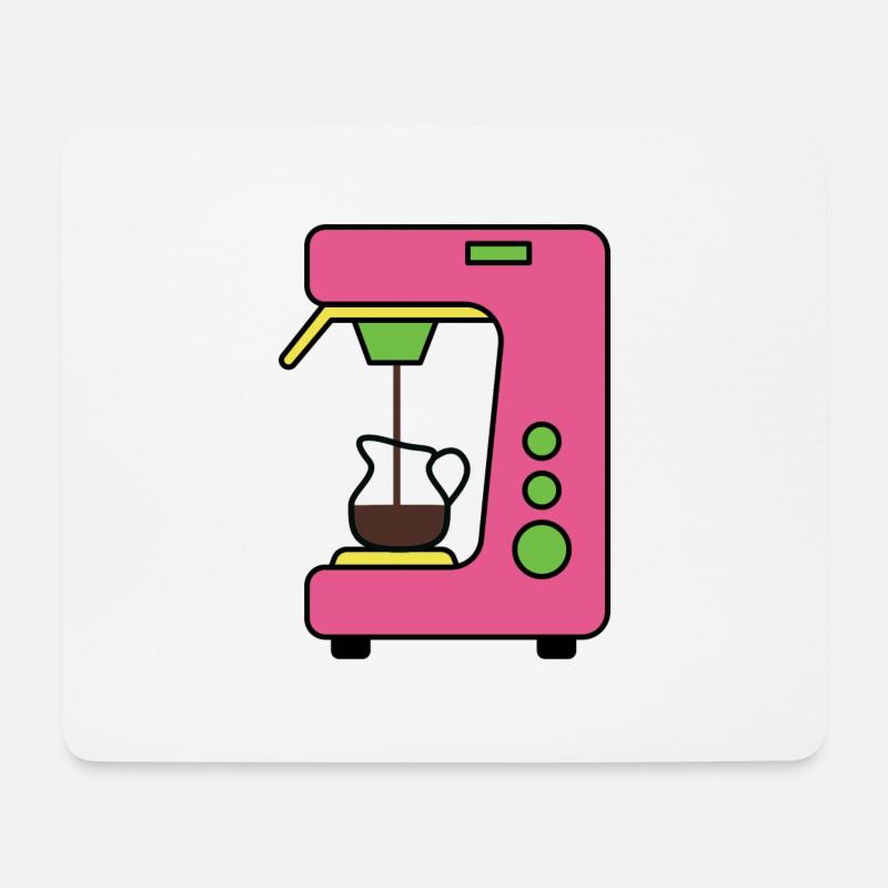 Kaffeemaschine - Mousepad (Querformat) - Weiß