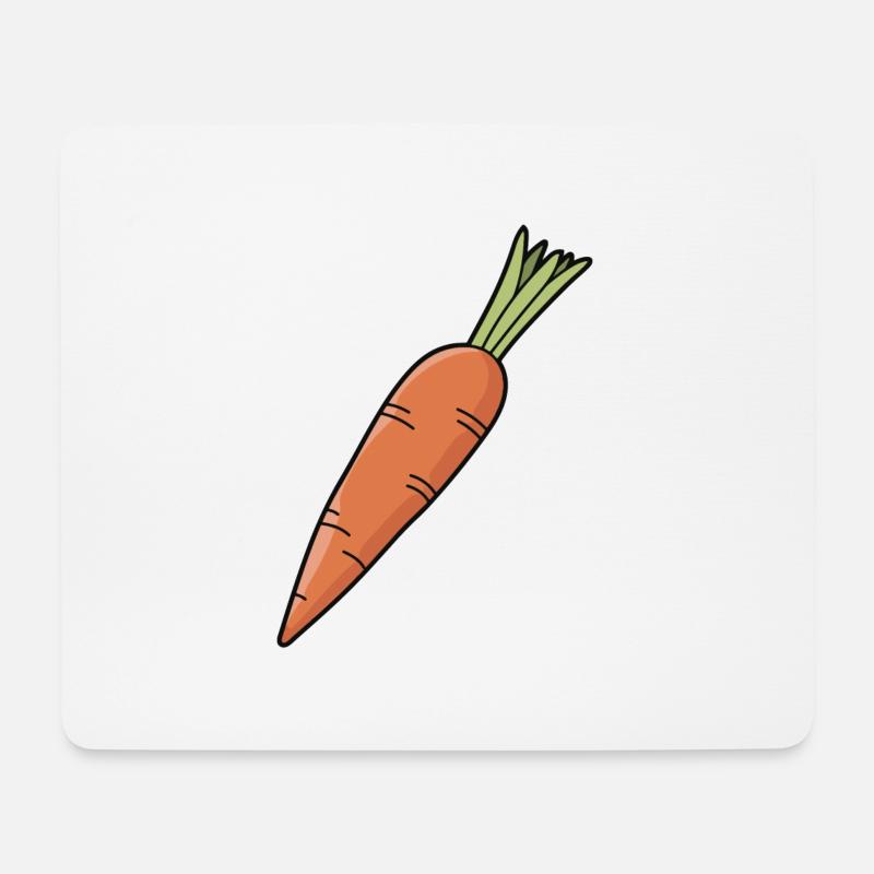 Karotte Möhre - Mousepad (Querformat) - Weiß