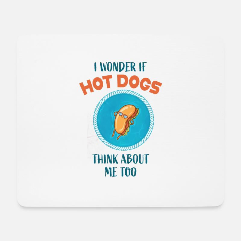 Hot Dog Hot Dogs - Mousepad (Querformat) - Weiß