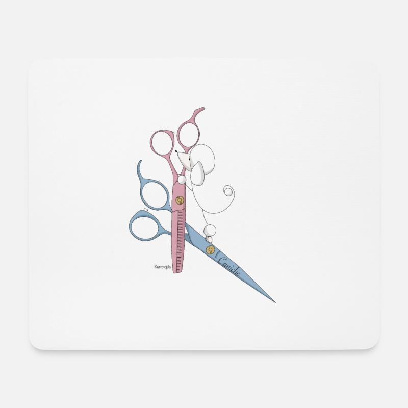 Groomer Pudel 1 - Mousepad (Querformat) - Weiß