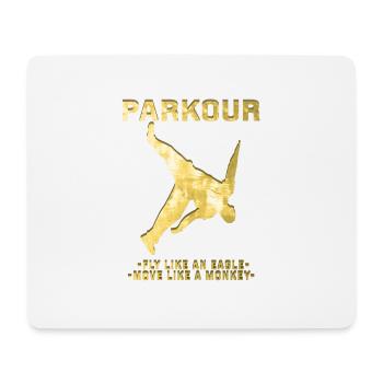 Parkour Freerunner Traceur Le Parcour Or - Tapis de souris (format paysage) - blanc - Devant
