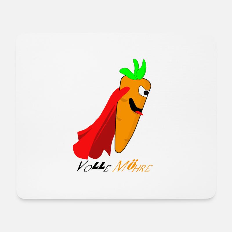 Möhre - Mousepad (Querformat) - Weiß
