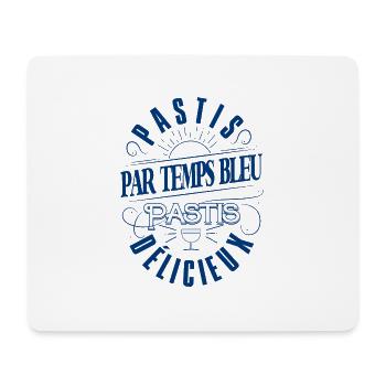 Pastis par temps bleu pastis délicieux - Tapis de souris (format paysage) - blanc - Devant