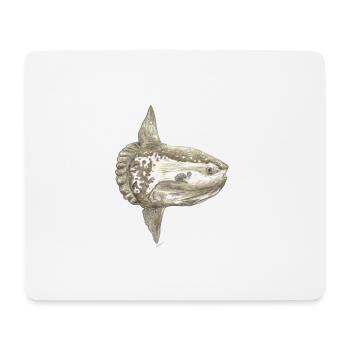 Mola mola sunfish for fishermen, divers - Mouse Pad (horizontal) - white - Front