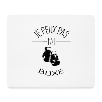 j'peux pas j'ai boxe - Tapis de souris (format paysage) - blanc - Devant