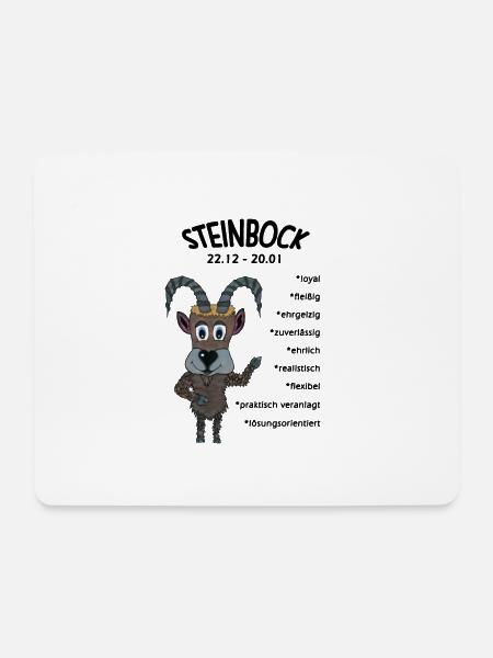 Sternzeichen Steinbock - Mousepad (Querformat) - Weiß