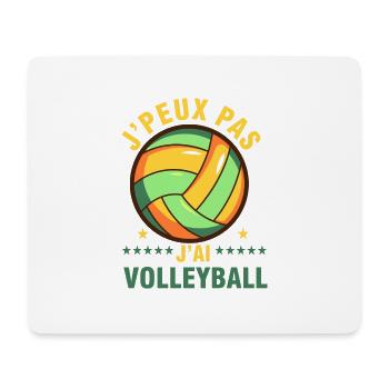Je peux pas j'ai volleyball - Tapis de souris (format paysage) - blanc - Devant
