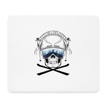 Keine Ruhe an einem Powdertag - Mousepad (Querformat) - Weiß - Vorne