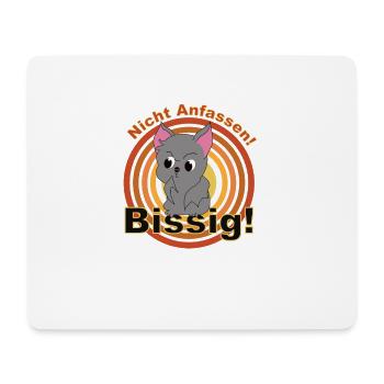 Nicht Anfassen Bissige Fledermaus Spruch - Mousepad (Querformat) - Weiß - Vorne