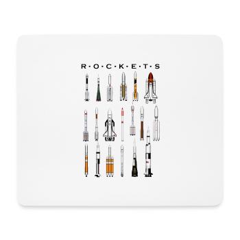 Super fusées spatiales - Tapis de souris (format paysage) - blanc - Devant