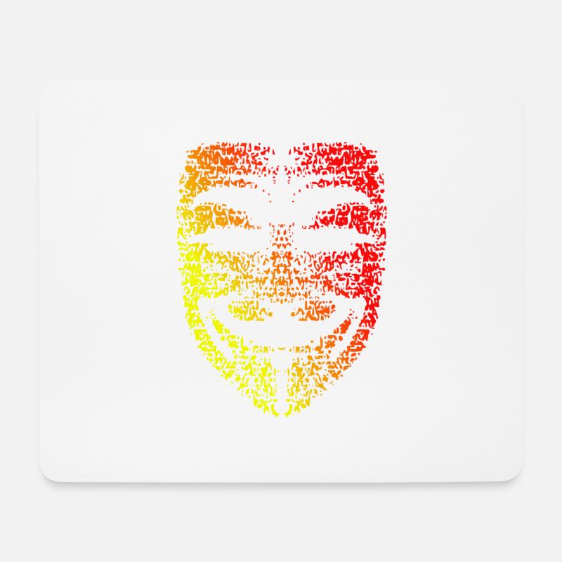 Guy Fawkes Maske - Mousepad (Querformat) - Weiß