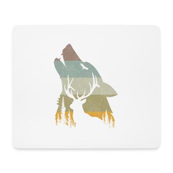 Wolf - Mousepad (Querformat) - Weiß - Vorne
