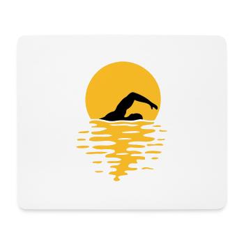 Meer Sonne Schwimmer - Mousepad (Querformat) - Weiß - Vorne