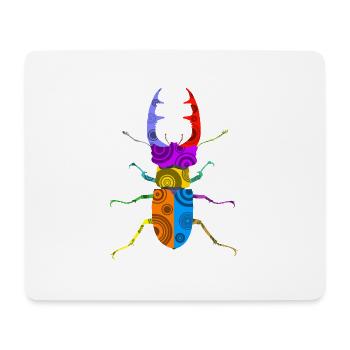 Hirschkäfer - Mousepad (Querformat) - Weiß - Vorne