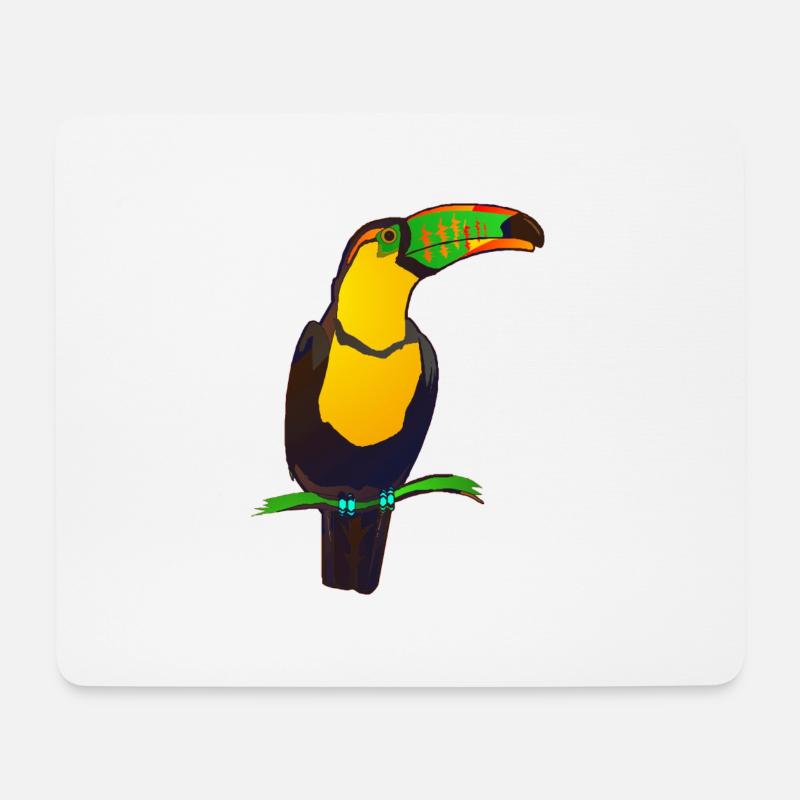 Tukan. Bunt. - Mousepad (Querformat) - Weiß