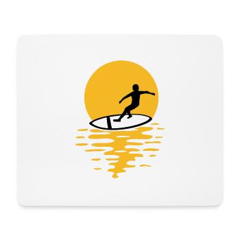 Sonne Abend Surfer - Mousepad (Querformat) - Weiß - Vorne