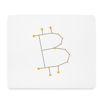 Signe du zodiaque Bitcoin BTC Gold - Tapis de souris (format paysage) - blanc - Devant