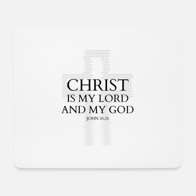 Christus ist mein Herr und mein Gott - Mousepad (Querformat) - Weiß