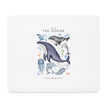 save the planet - Mousepad (Querformat) - Weiß - Vorne
