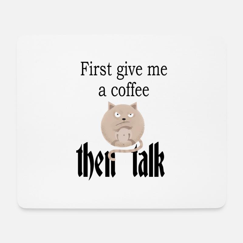 Angry cat - Mouse Pad (horizontal) - white