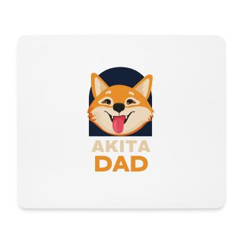 akita papa - Tapis de souris (format paysage) - blanc - Devant