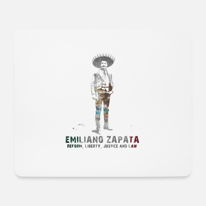 Emiliano Zapata - Mousepad (Querformat) - Weiß