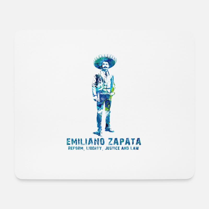 Emiliano Zapata - Mousepad (Querformat) - Weiß