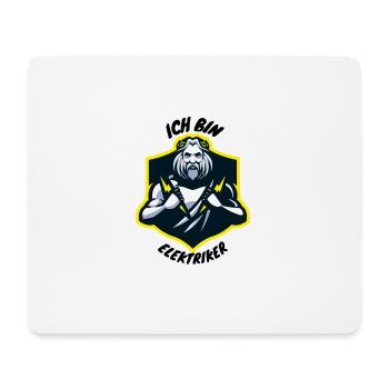 Ich bin Elektriker - Wikinger mit Blitz - Mousepad (Querformat) - Weiß - Vorne