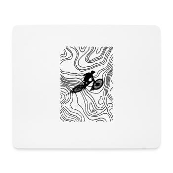 MTB Lifestyle - counter lines - Mouse Pad (horizontal) - white - Front