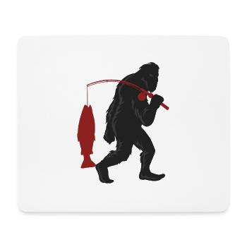 Fishing - Bigfoot Fishing - Mouse Pad (horizontal) - white - Front