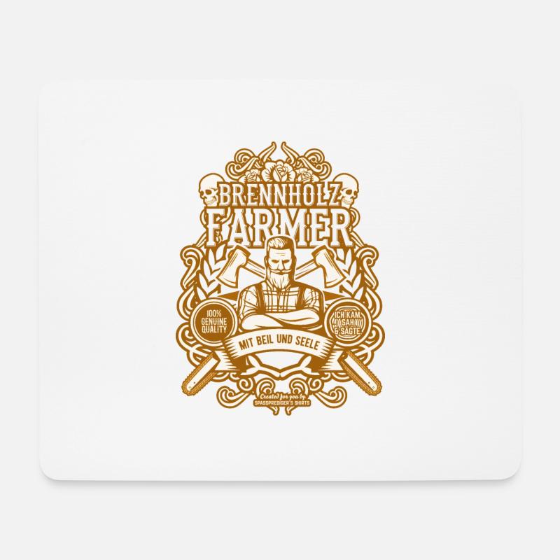 Forstwirt Merch - Mousepad (Querformat) - Weiß