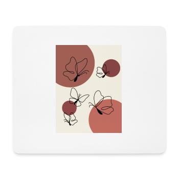 Papillon - Tapis de souris (format paysage) - blanc - Devant