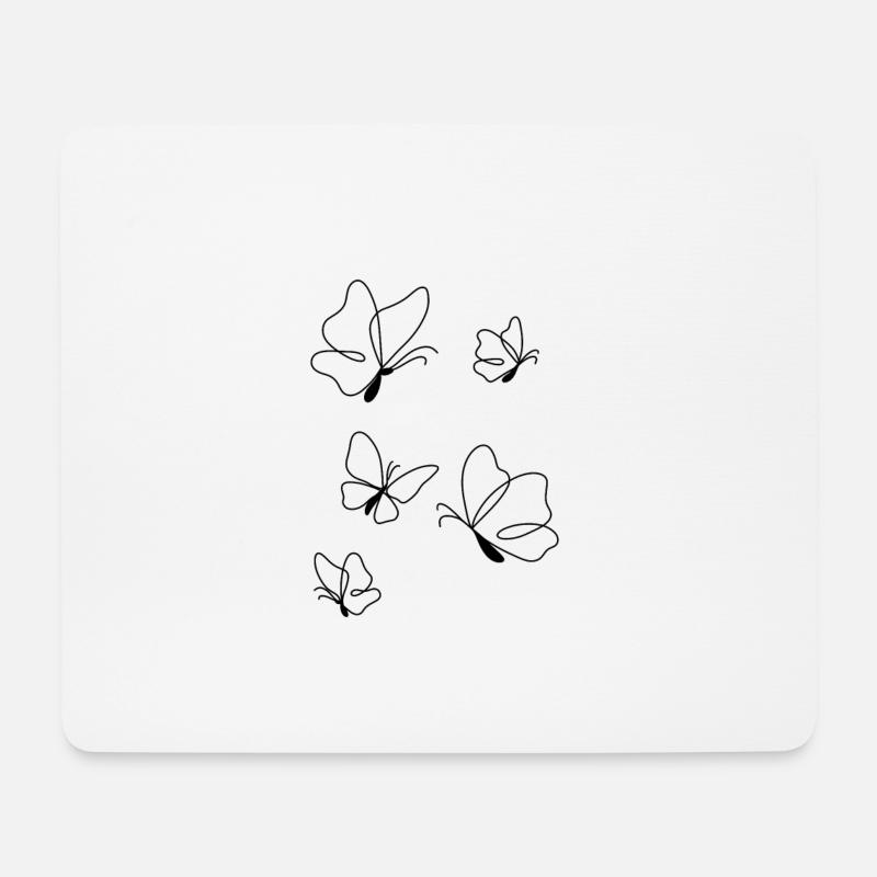 Schmetterling - Mousepad (Querformat) - Weiß