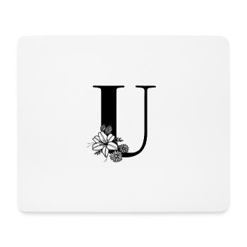Letter u - Mouse Pad (horizontal) - white - Front