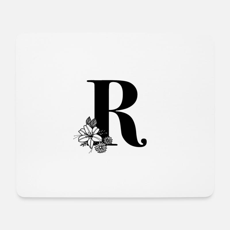BuchstabeR - Mousepad (Querformat) - Weiß