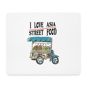 I Love Street Food kleines Mofa - Mousepad (Querformat) - Weiß - Vorne