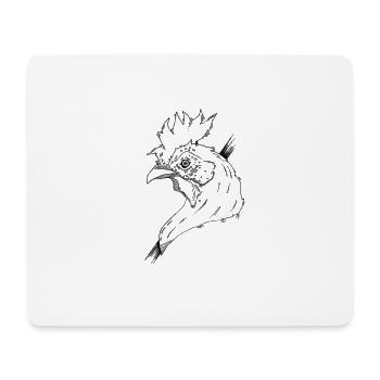 Wild rooster - Mousepad (Querformat) - Weiß - Vorne