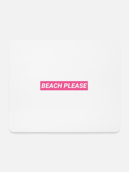 Strand bitte - Mousepad (Querformat) - Weiß